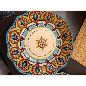 Large 14" Mediterranean Style Serving Bowl Espana Bocca Pattern Handcrafted